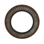 Specchio da parete rotondo a raggiera con cornice in legno e metallo