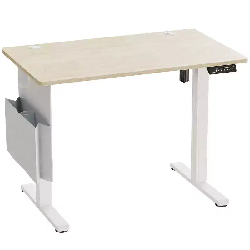 Scrivania da 55" con Altezza Regolabile Elettricamente con Porta USB, Ganci e Borsa Laterale
