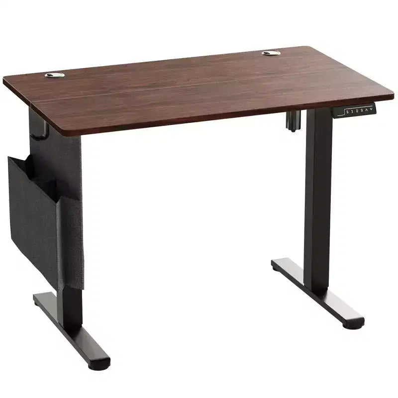 Scrivania da 55" con Altezza Regolabile Elettricamente con Porta USB, Ganci e Borsa Laterale