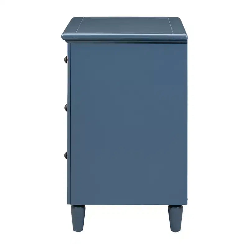 Comodino a 3 cassetti con mobiletto contenitore in legno – 28 pollici, design moderno