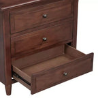 Comodino a 3 cassetti con mobiletto contenitore in legno – 28 pollici, design moderno