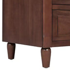 Comodino a 3 cassetti con mobiletto contenitore in legno – 28 pollici, design moderno