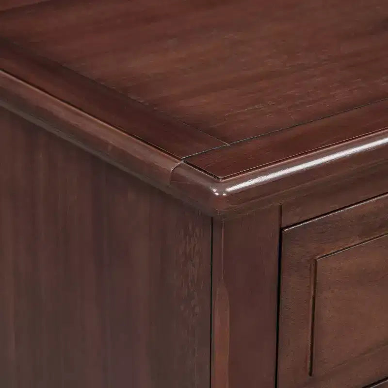 Comodino a 3 cassetti con mobiletto contenitore in legno – 28 pollici, design moderno