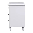 Comodino a 3 cassetti con mobiletto contenitore in legno – 28 pollici, design moderno