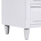 Comodino a 3 cassetti con mobiletto contenitore in legno – 28 pollici, design moderno