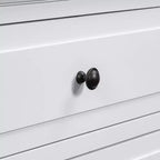 Comodino a 3 cassetti con mobiletto contenitore in legno – 28 pollici, design moderno