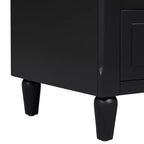 Comodino a 3 cassetti con mobiletto contenitore in legno – 28 pollici, design moderno