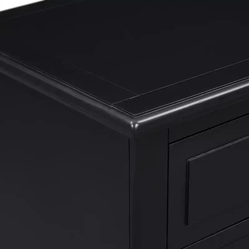Comodino a 3 cassetti con mobiletto contenitore in legno – 28 pollici, design moderno