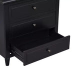 Comodino a 3 cassetti con mobiletto contenitore in legno – 28 pollici, design moderno