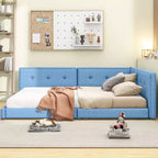 Struttura letto imbottita con piattaforma Queen/Matrimoniale e porte USB