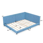 Struttura letto imbottita con piattaforma Queen/Matrimoniale e porte USB