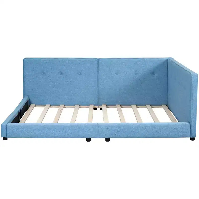 Struttura letto imbottita con piattaforma Queen/Matrimoniale e porte USB
