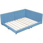 Struttura letto imbottita con piattaforma Queen/Matrimoniale e porte USB