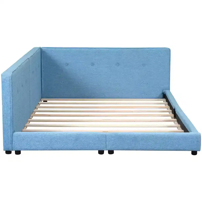 Struttura letto imbottita con piattaforma Queen/Matrimoniale e porte USB