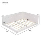 Struttura letto imbottita con piattaforma Queen/Matrimoniale e porte USB