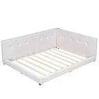 Struttura letto imbottita con piattaforma Queen/Matrimoniale e porte USB