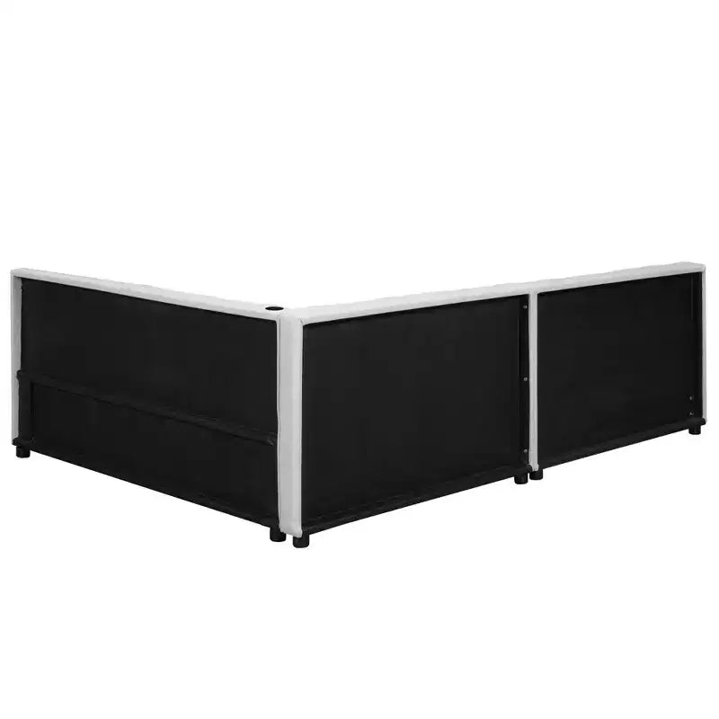 Struttura letto imbottita con piattaforma Queen/Matrimoniale e porte USB