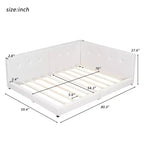 Struttura letto imbottita con piattaforma Queen/Matrimoniale e porte USB