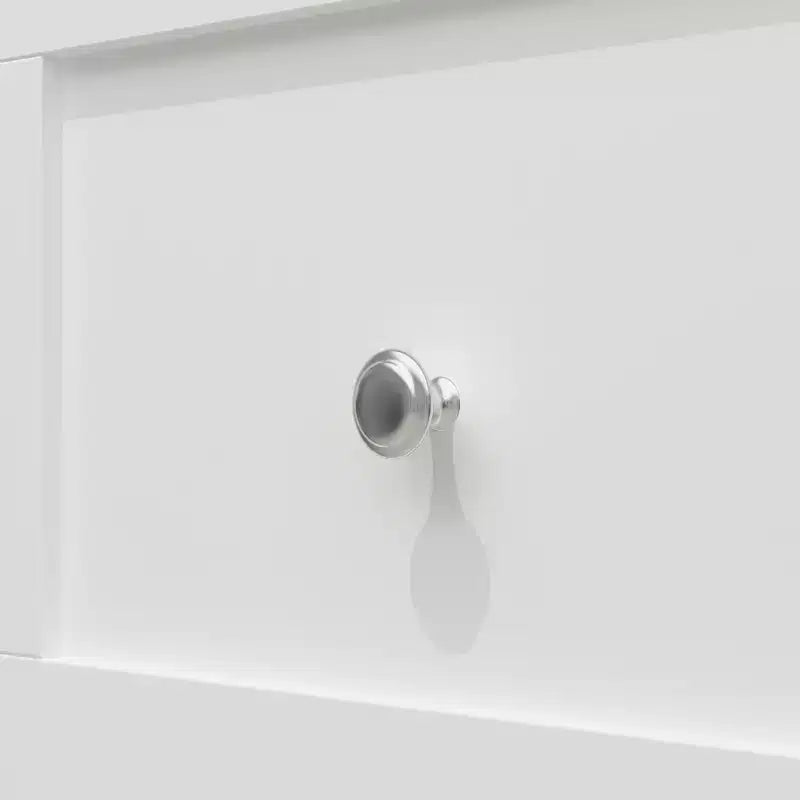 Comò a 9 cassetti con mensole a giorno, Bianco