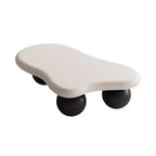 Tavolino da caffè GDFStudio Dominic con piano in legno a forma di nuvola da 40 pollici e gambe sferiche in plastica