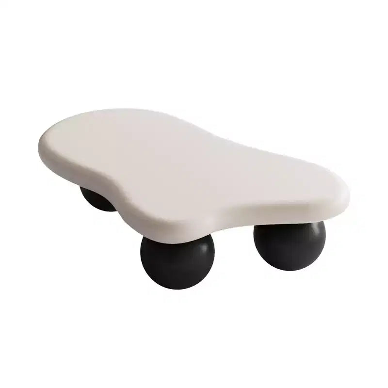 Tavolino da caffè GDFStudio Dominic con piano in legno a forma di nuvola da 40 pollici e gambe sferiche in plastica