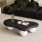 Tavolino da caffè GDFStudio Dominic con piano in legno a forma di nuvola da 40 pollici e gambe sferiche in plastica