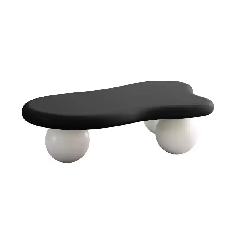 Tavolino da caffè GDFStudio Dominic con piano in legno a forma di nuvola da 40 pollici e gambe sferiche in plastica