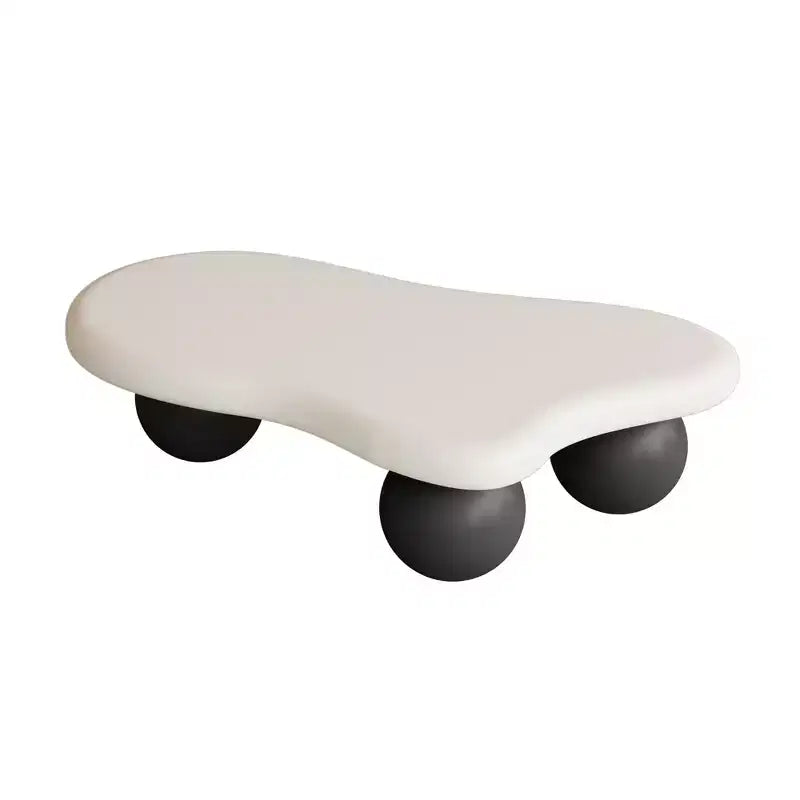 Tavolino da caffè GDFStudio Dominic con piano in legno a forma di nuvola da 40 pollici e gambe sferiche in plastica