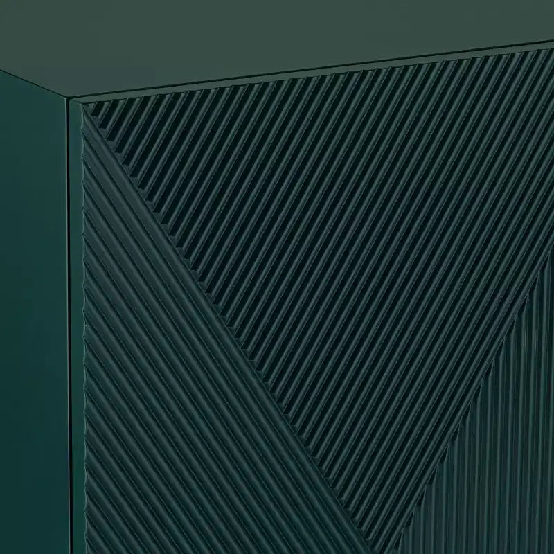 Cassettiera accentata Saga 36" larga verde e oro a 2 ante