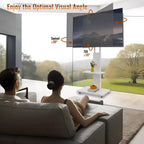 Supporto TV mobile regolabile in altezza con cassetto e ruote, adatto per TV da 32 a 75 pollici