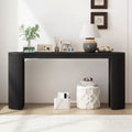 Consolle curva con piano a righe verticali