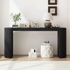 Consolle curva con piano a righe verticali