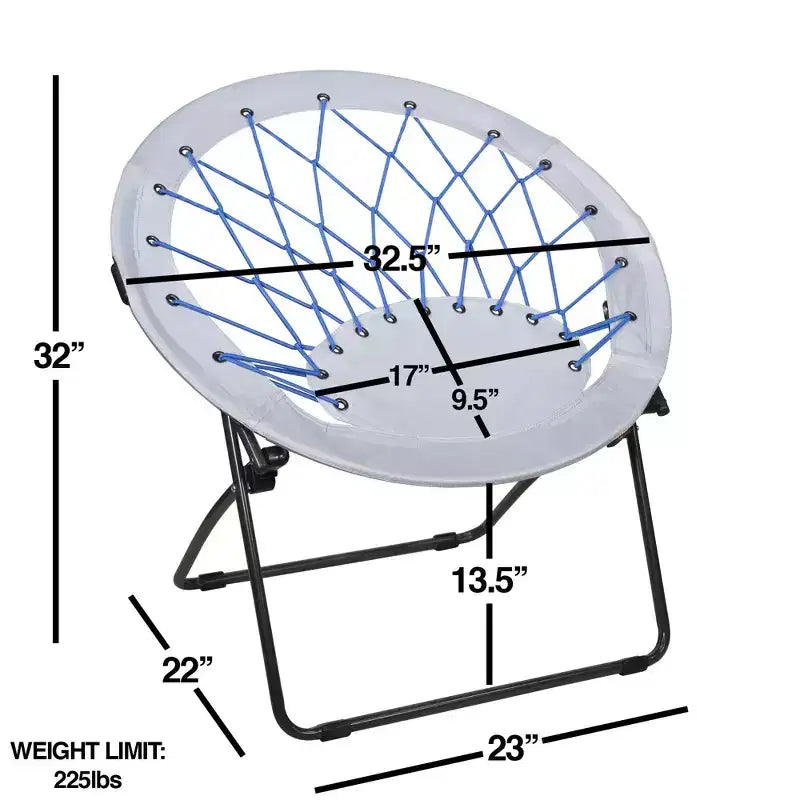 Sedia a disco pieghevole rotonda Bungee