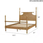 Struttura Letto Matrimoniale in Legno Tornito Queen