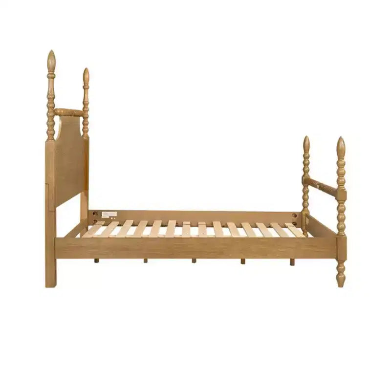 Struttura Letto Matrimoniale in Legno Tornito Queen
