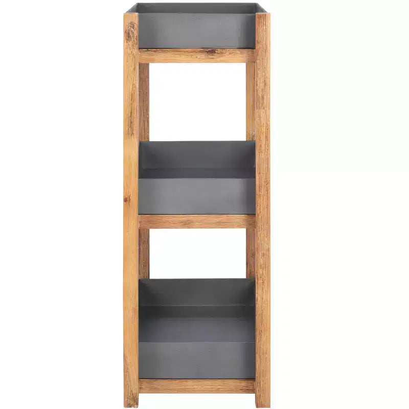 Scaffale da interni/esterni a 3 ripiani in legno di acacia