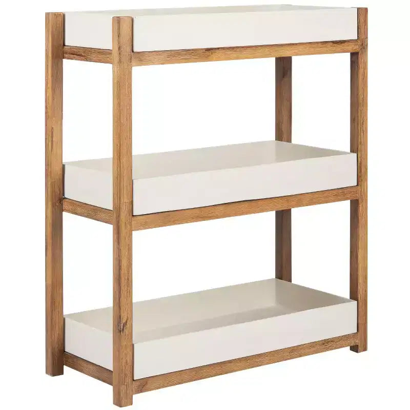 Scaffale da interni/esterni a 3 ripiani in legno di acacia