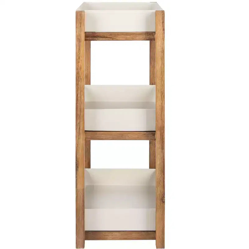 Scaffale da interni/esterni a 3 ripiani in legno di acacia