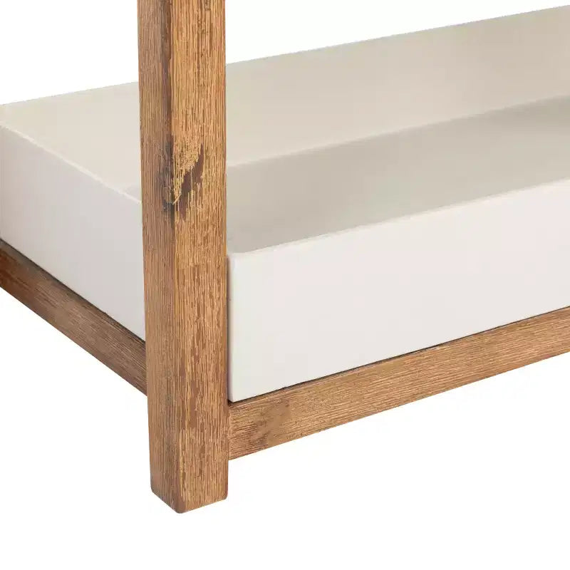 Scaffale da interni/esterni a 3 ripiani in legno di acacia