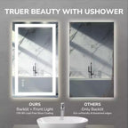 Specchio da bagno a LED con antiappannamento e illuminazione dimmerabile
