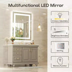 Specchio da bagno a LED con antiappannamento e illuminazione dimmerabile