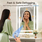 Specchio da bagno a LED con antiappannamento e illuminazione dimmerabile