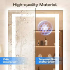Specchio da bagno a LED con antiappannamento e illuminazione dimmerabile
