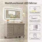 Specchio da bagno a LED con antiappannamento e illuminazione dimmerabile
