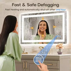 Specchio da bagno a LED con antiappannamento e illuminazione dimmerabile