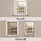 Specchio da bagno a LED con antiappannamento e illuminazione dimmerabile