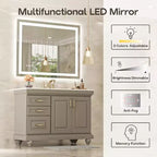 Specchio da bagno a LED con antiappannamento e illuminazione dimmerabile