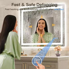 Specchio da bagno a LED con antiappannamento e illuminazione dimmerabile