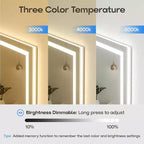 Specchio da bagno a LED con antiappannamento e illuminazione dimmerabile