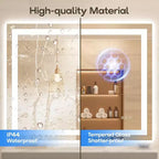 Specchio da bagno a LED con antiappannamento e illuminazione dimmerabile